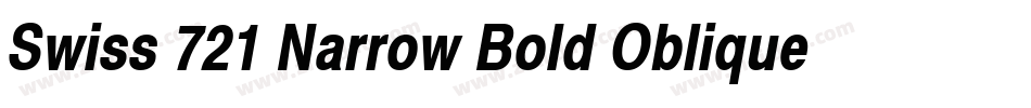 Swiss 721 Narrow Bold Oblique SWA字体转换